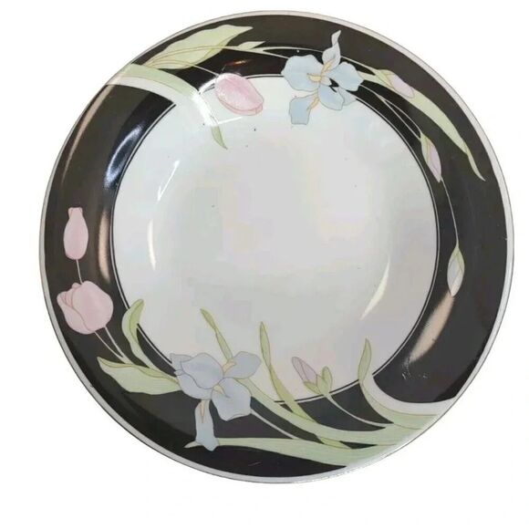 Fairfield Fine China by Vanessa Yung Shen 8" soup pasta Bowls Gold Rim Set of 4 - Picture 12 of 15